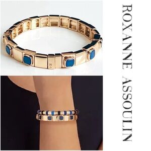 SOLD! Roxanne Assoulin True Blue Mini Chiclet Bracelet NWT